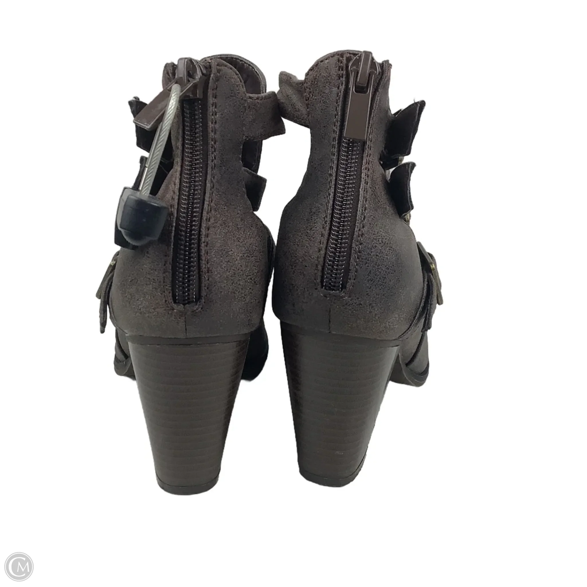 Boots Ankle Heels By Forever In Brown, Size: 7.5 - Image 3