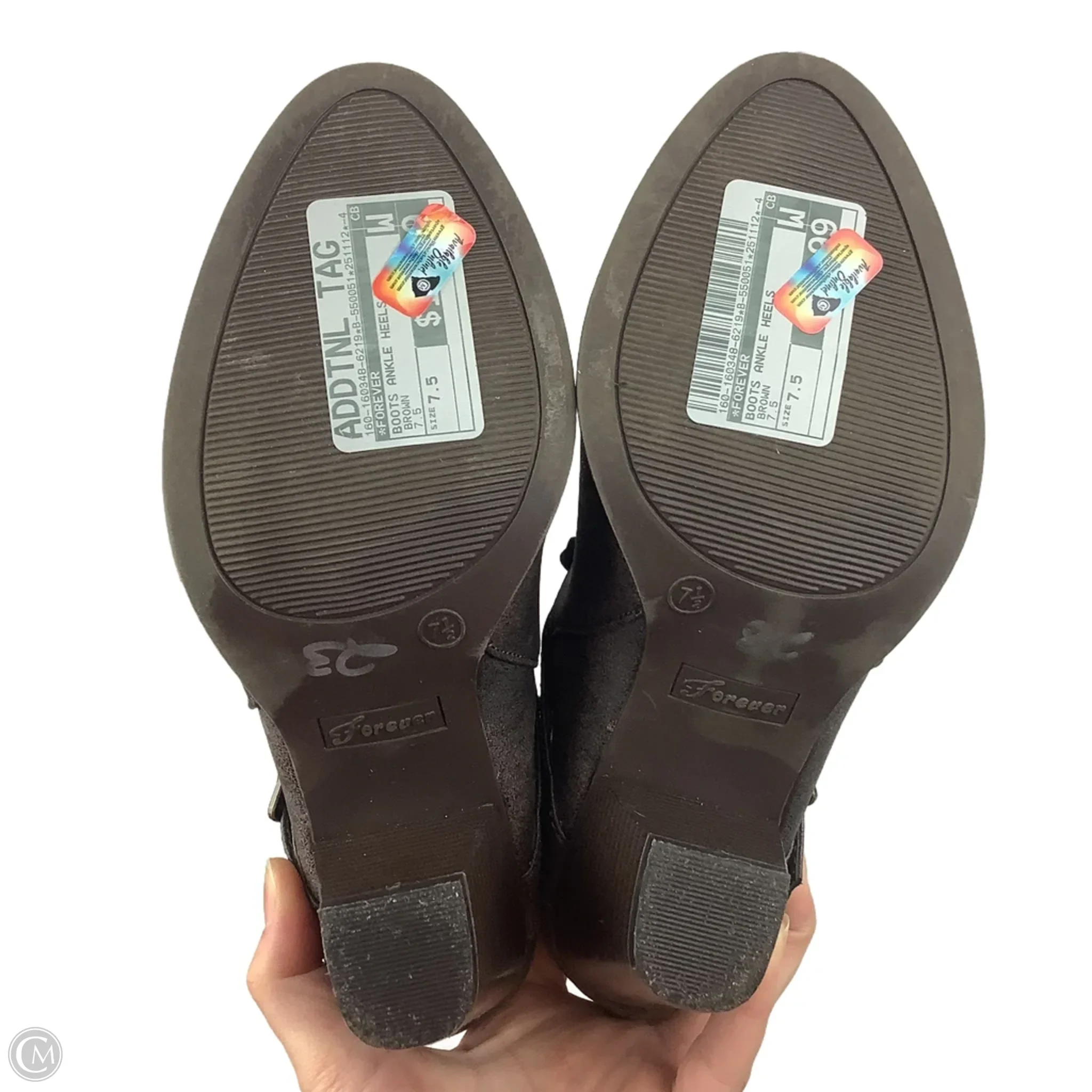 Boots Ankle Heels By Forever In Brown, Size: 7.5 - Image 4