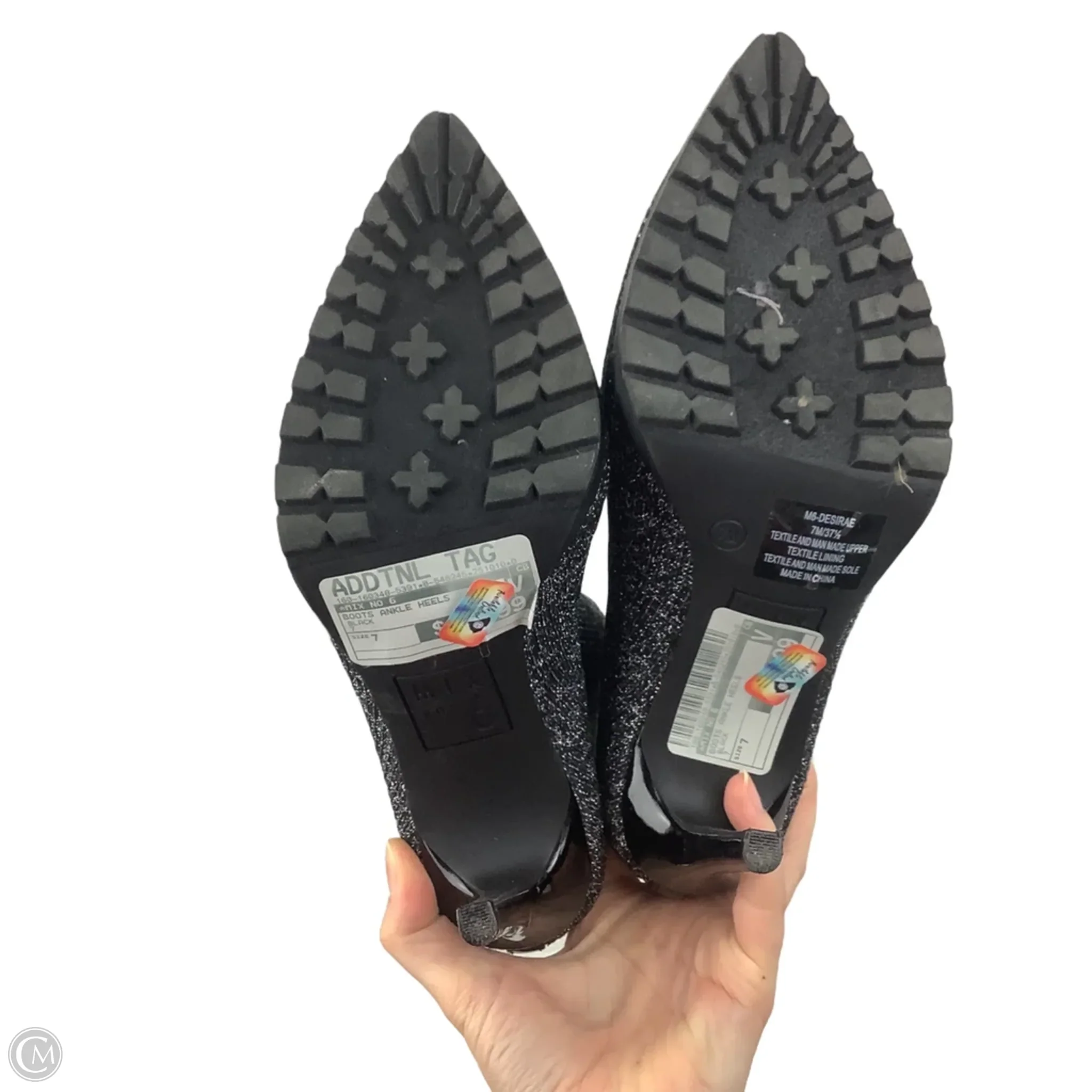 Boots Ankle Heels By Mix No 6 In Black, Size: 7 - Image 4