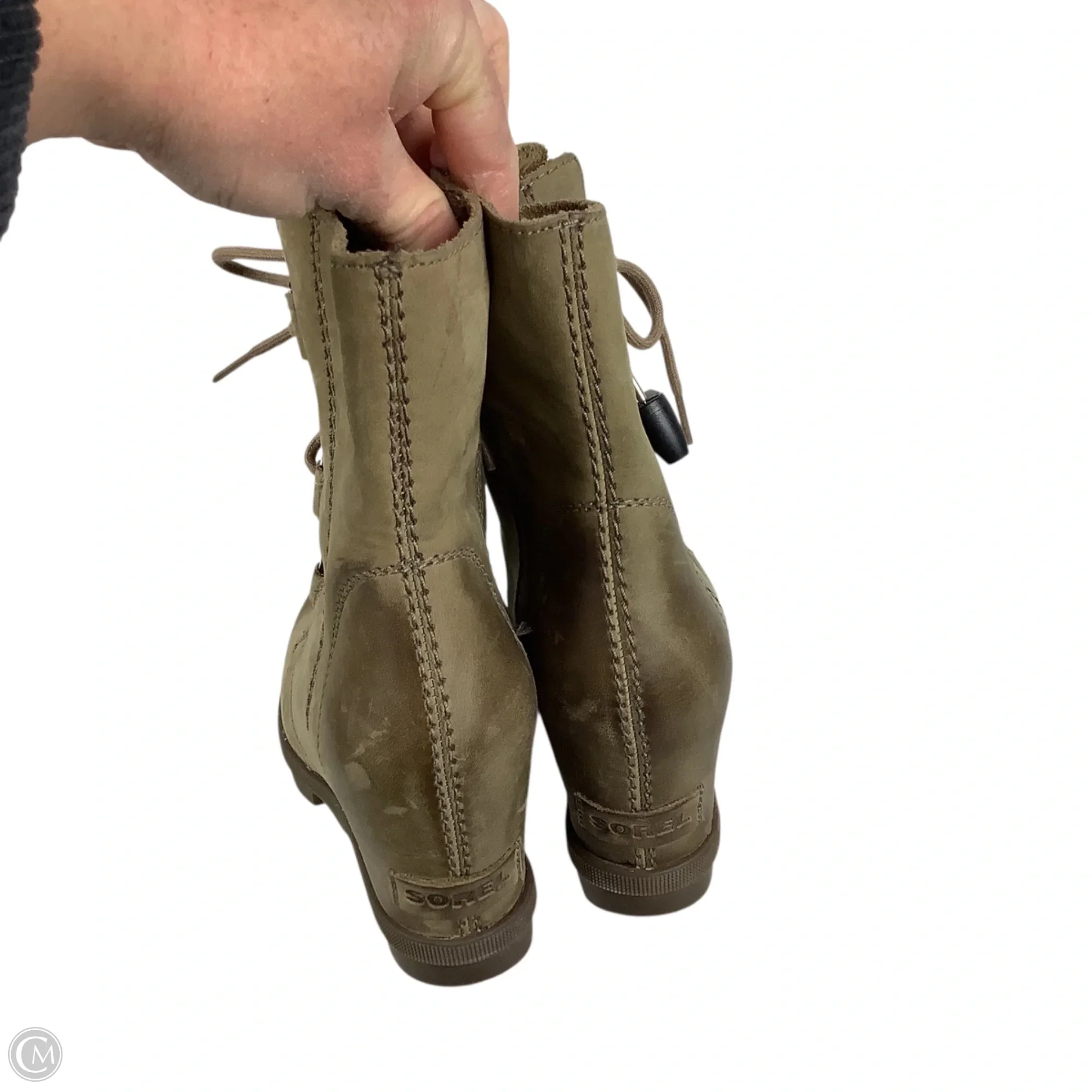 Boots Ankle Heels By Sorel In Taupe, Size: 6.5 - Image 4