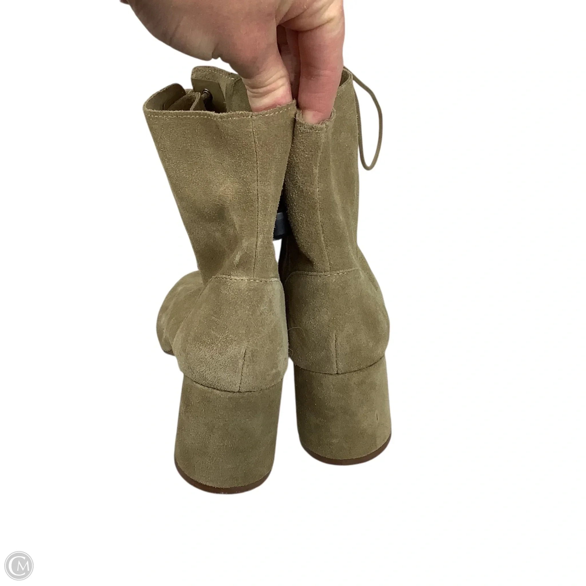 Boots Ankle Heels By Zara Trafaluc In Beige, Size: 37 - Image 3